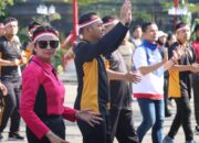 Polres Batu Gelar Olahraga Bersama, Perkuat Sinergi Menyambut HUT ke-80 RI